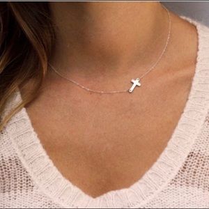 Minimalist Tiny Cross Silver or Gold Necklace